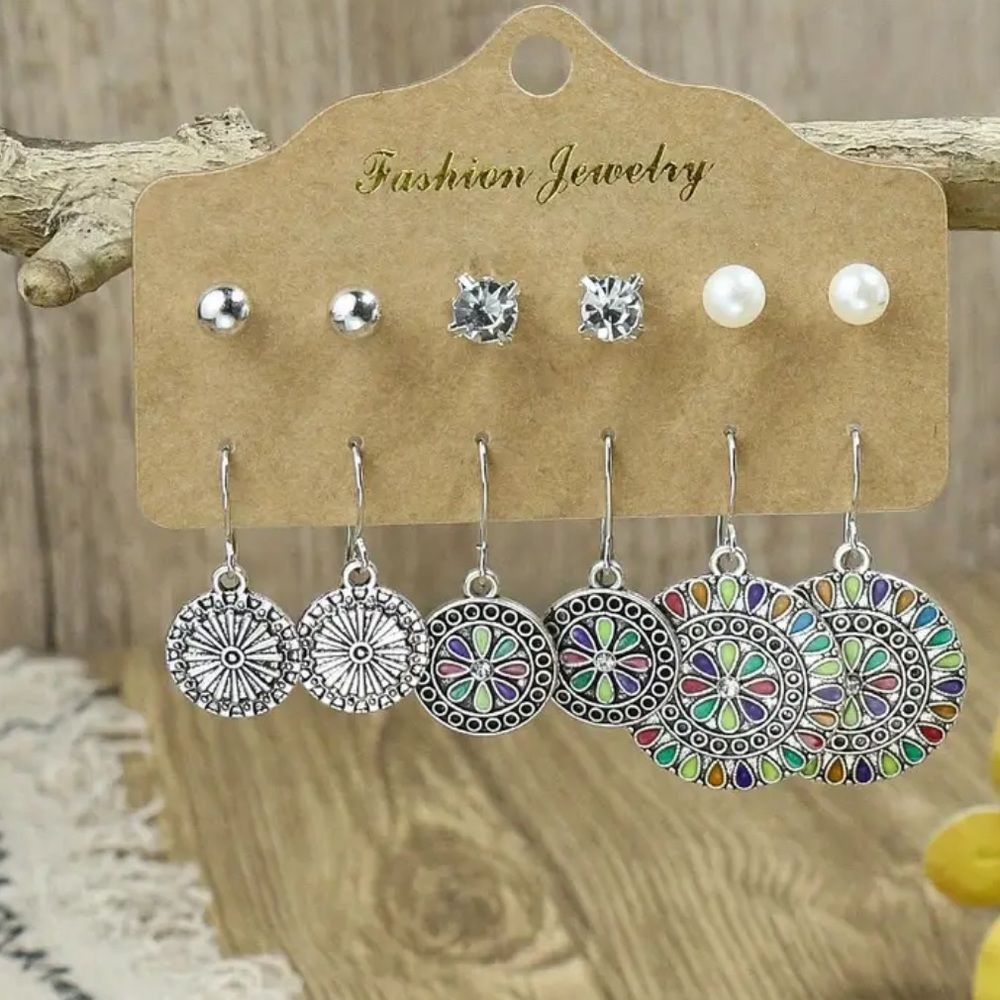 Boho Earringa 6 Pair NEW